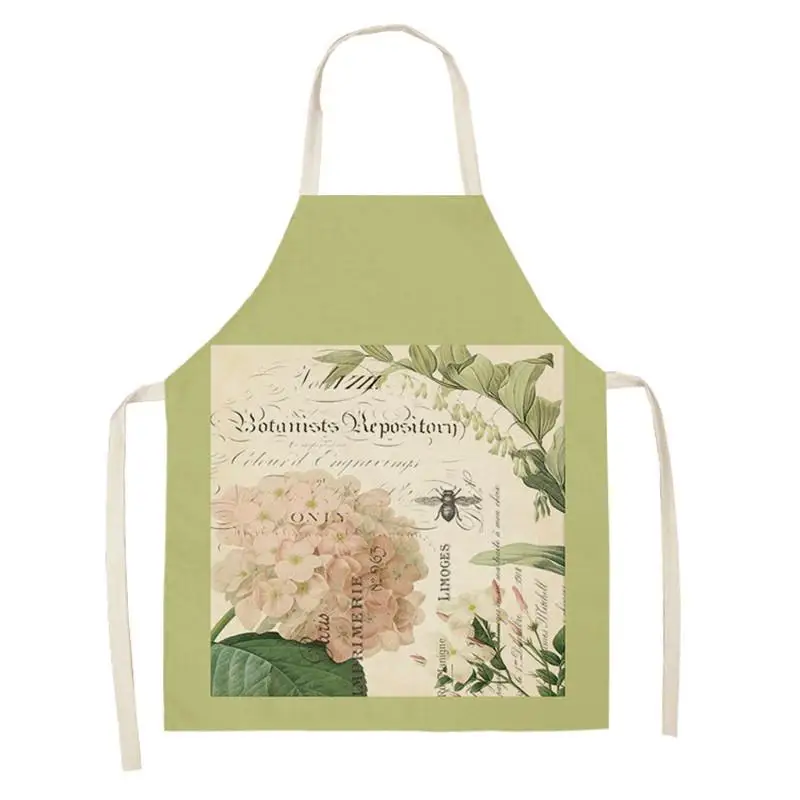 Винтажные бриллиантовые фартуки из хлопка и льна в виде розы для кухни