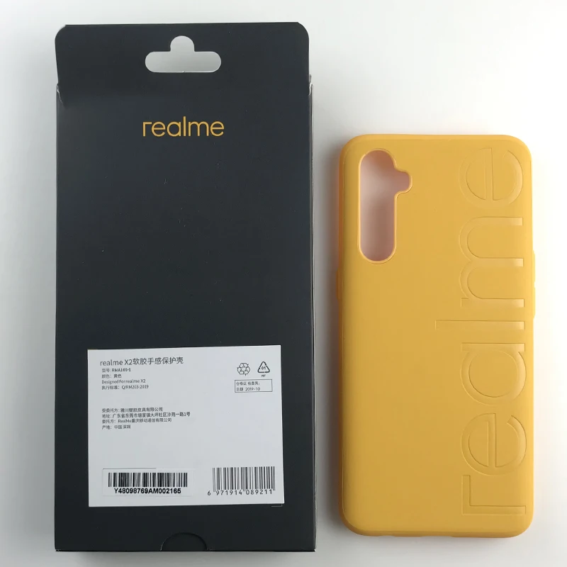 Оригинальный чехол realme x2 из искусственной кожи + ТПУ устойчивый к царапинам