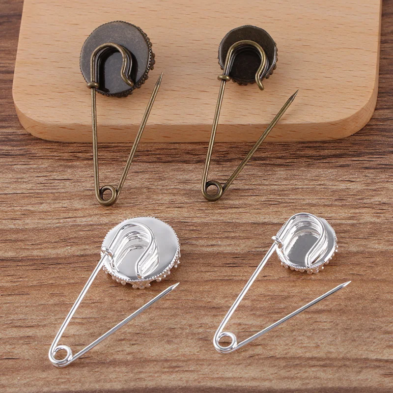 Основы для броши с 15 мм 20 круглая корона гнездо резиновый кабошон комплекты