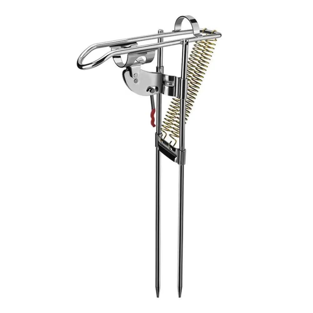 Автоматическая стальная рыболовная удочка с двойной пружиной наконечник для