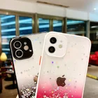 Роскошный блестящий чехол с градиентом для телефона iPhone 11 12 Pro Max 12 Mini X XR XS Max 7 8 SE 2020 противоударный силиконовый защитный чехол
