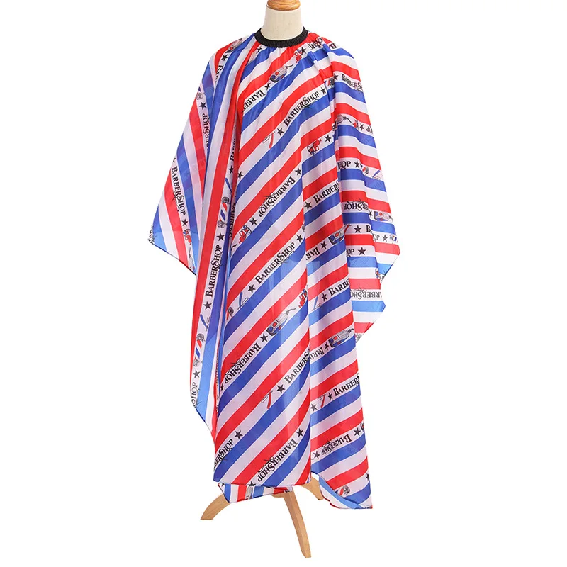 

White Blue Red Stripe Haircut Cloth Tool Shaving And Cutting Dust Protection Hairdressing Supplies