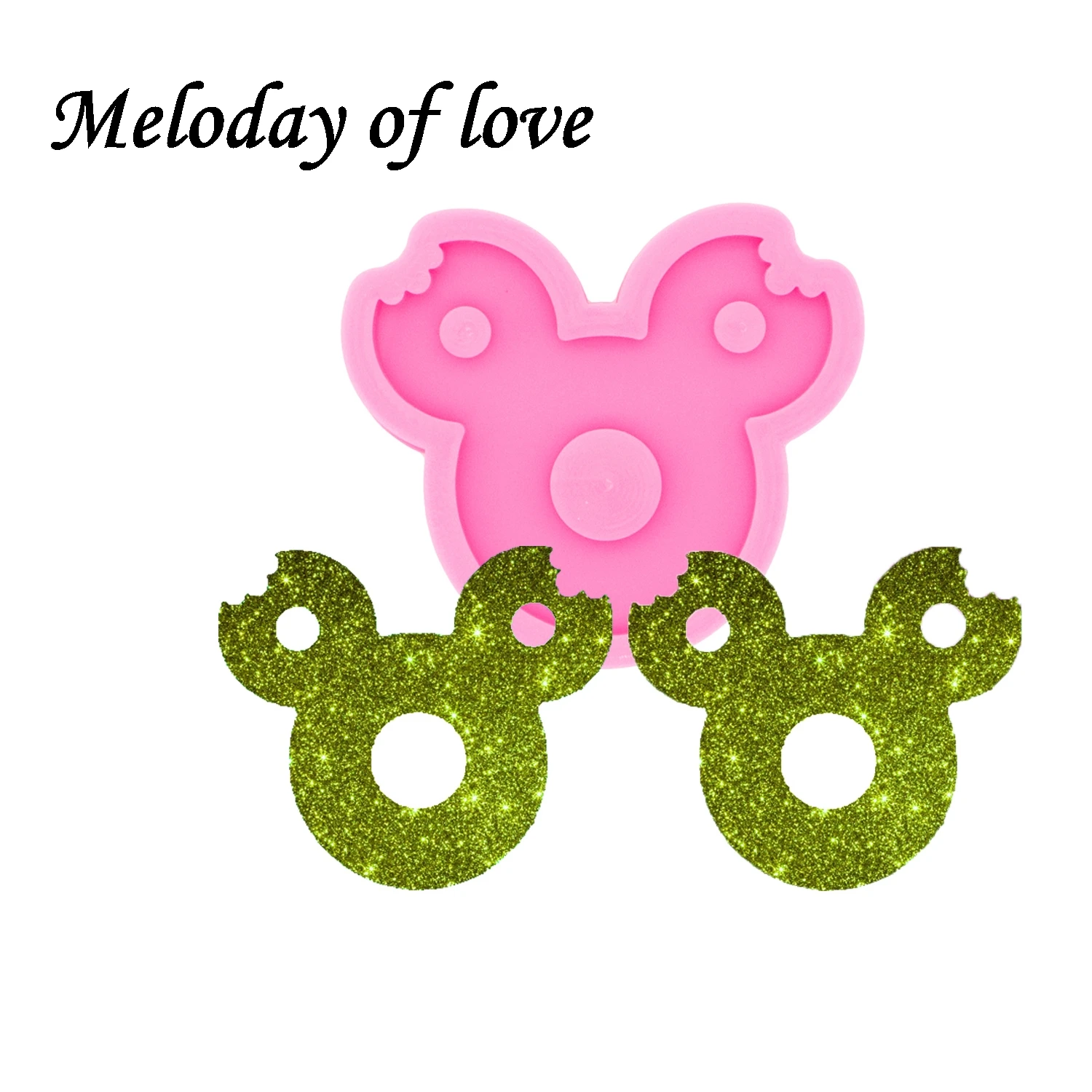 Блестящая Глянцевая форма головы Мыши DIY полимерная глина брелок силиконовая для