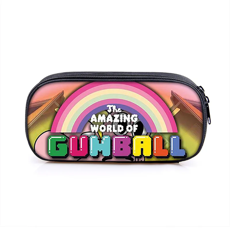 1pcs pencil bags 021 16 дюймов удивительный мир Gumball детские школьные сумки ортопедические школьный рюкзак для детей мальчиков девочек Mochila Infantil мультяшный чехол - Цвет: 1pcs pencil bags 021