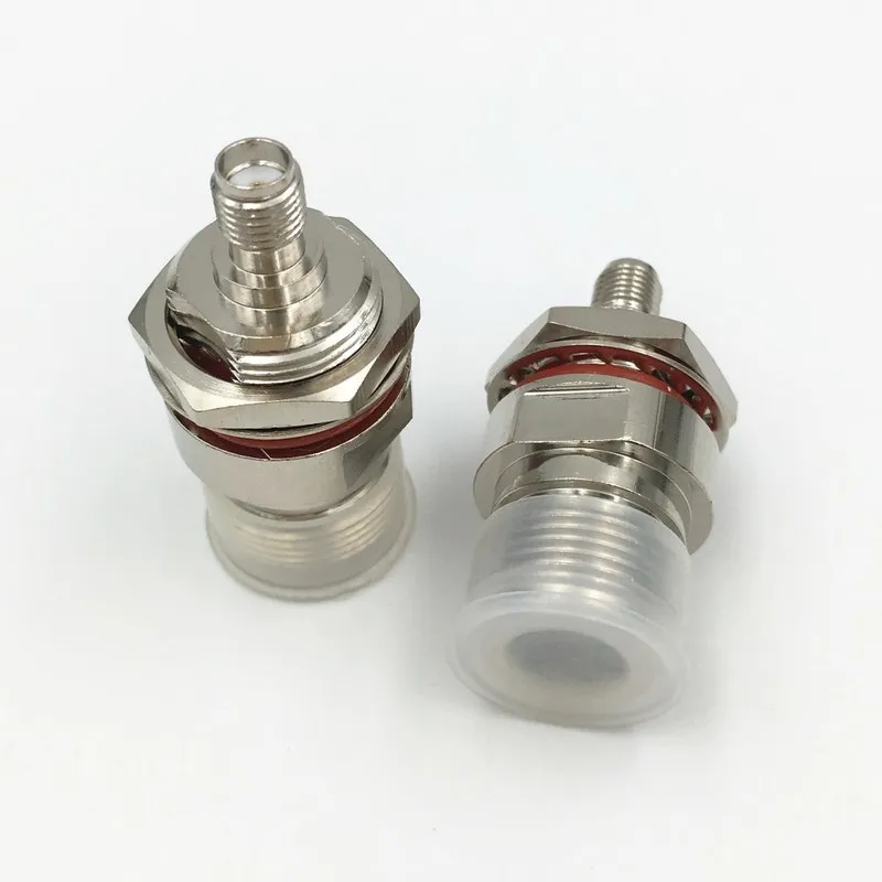 1 шт. латунный гнездовой разъем SMA в гнездо N типа с перегородкой уплотнительное