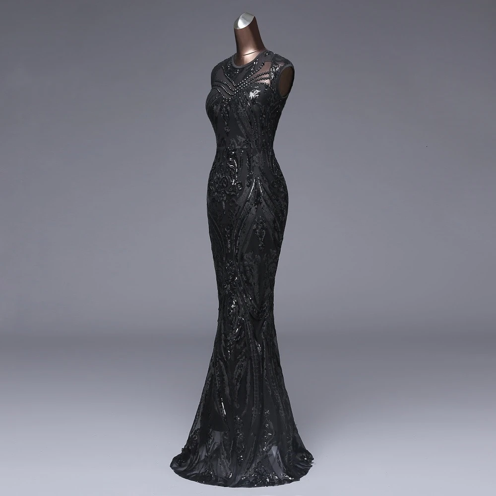 Стиль, Элегантное длинное черное платье с блестками, vestido de festa, сексуальное платье с открытой спиной, длинное вечернее платье, светоотражающее платье