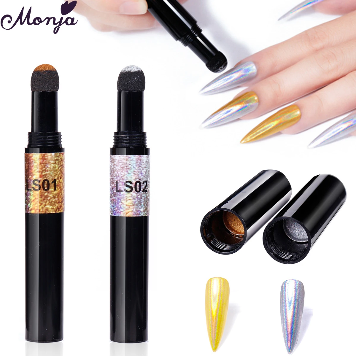 Monja Золотой Серебряный ноготь художественная воздушная подушка Волшебная