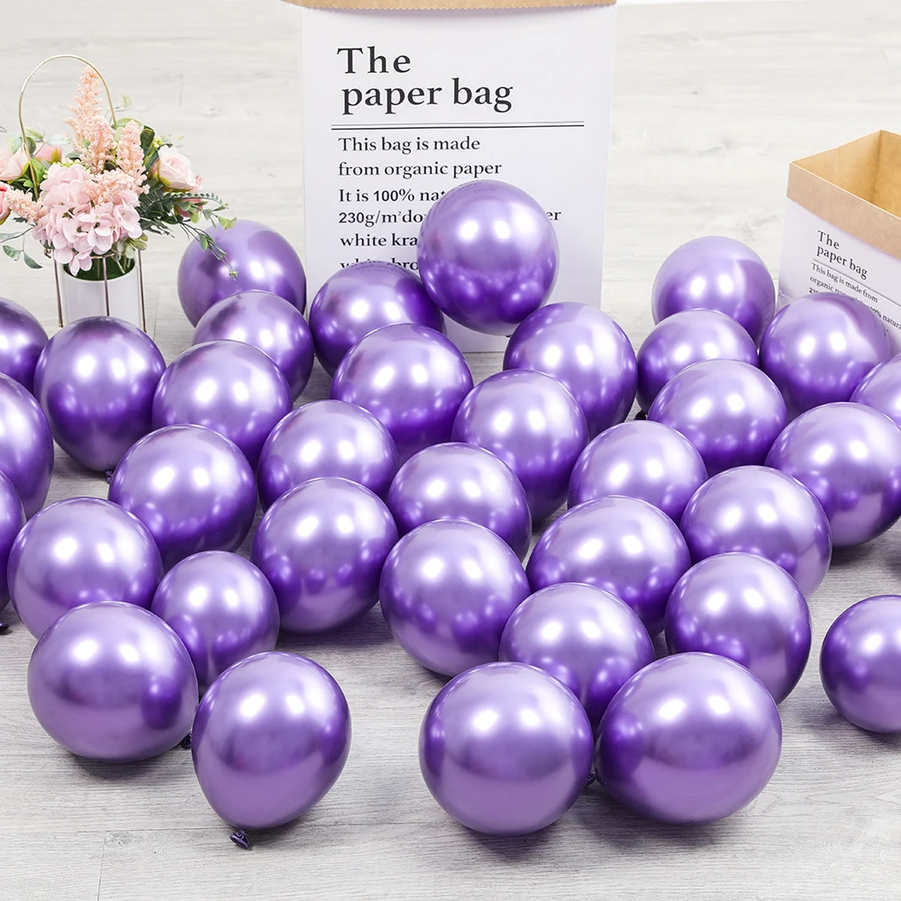 Guirnalda de globos de boda p&uacute;rpura, Kit de arco de globos met&aacute;licos de color morado y plateado, Macaron, decoraci&oacute;n de cumplea&ntilde;os y aniversario de una fiesta, 132 Uds.-5
