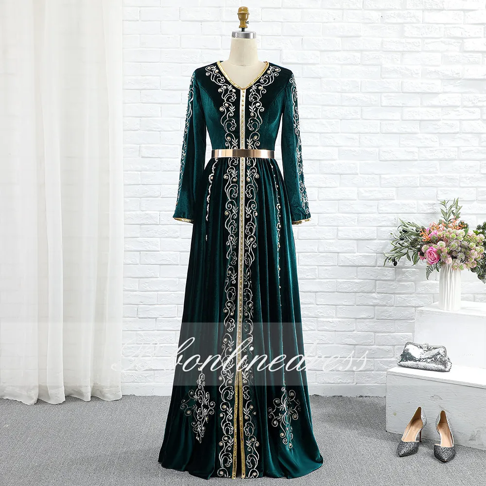 Bbonlinedress марокканские Caftan вечерние платья с бусинами ручная работа мусульманское