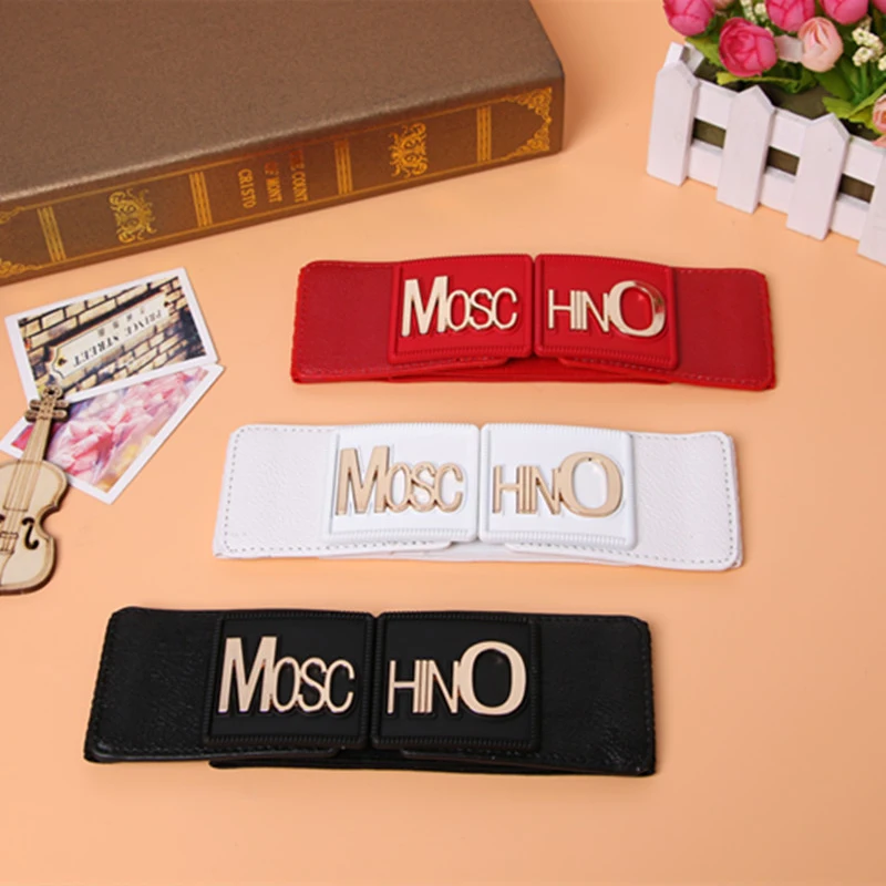 

Модный женский эластичный широкий пояс, повседневные ремни с пряжкой в Корейском стиле для платьев, Роскошный дизайнерский женский пояс-ко...