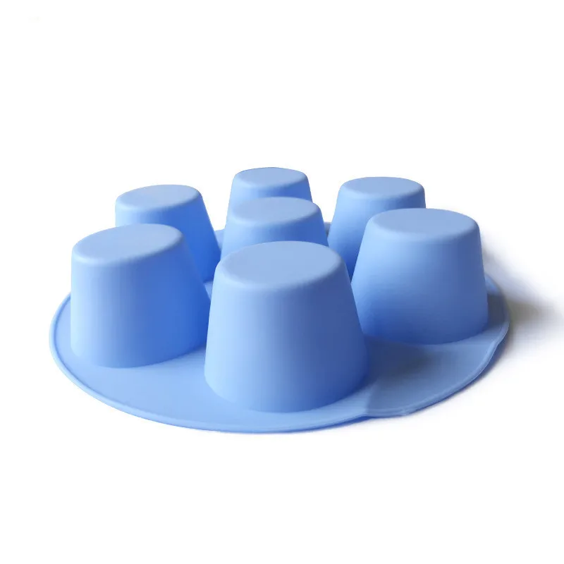 

Silicone 7 Holes Round Cup Cake Moulds Birthday Wedding Mold Eco-Friendly 3D Fondant Muffin Cake Mould DIY Bakeware Cake Tool428