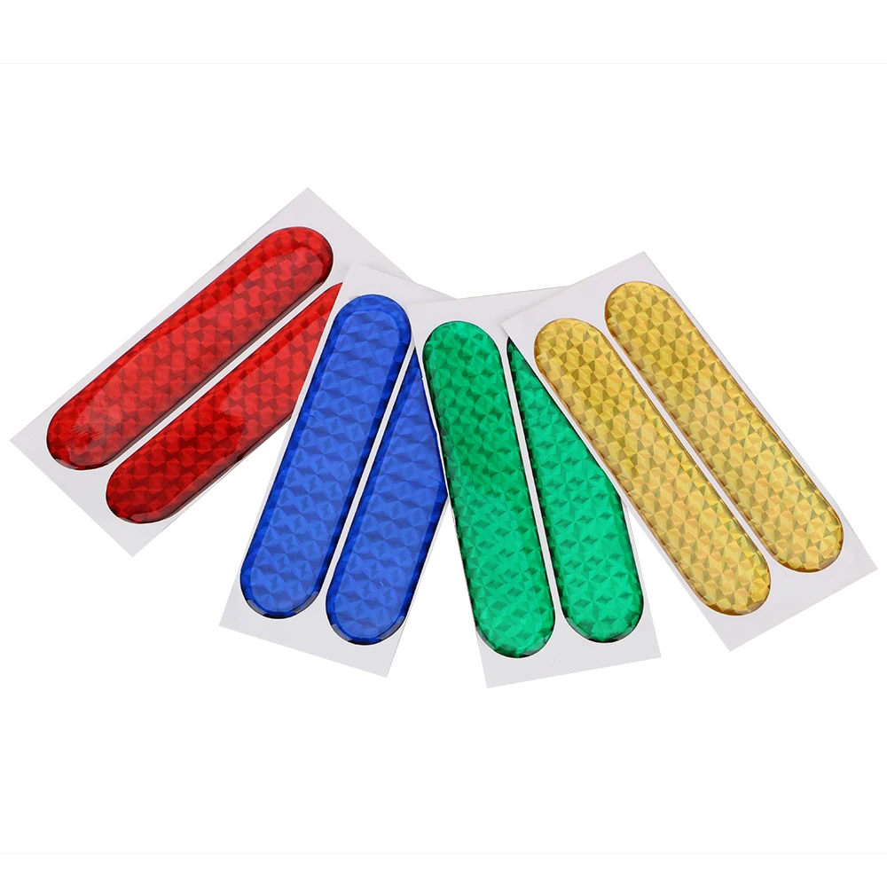 

2pcs Car Reflective Stickers 4 Colors Safety Mark Reflective Strips Warning Tape Car Door Sticker Decal Car-styling