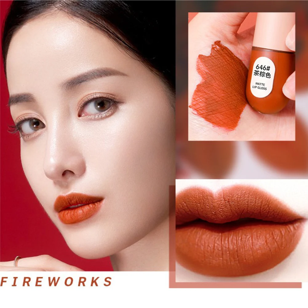 

3-color Lipstick Makeup Set Matte Capsule-shape Design Keep Moisturizing Fast Forming Clump-free Portable Lip Makeup Gloss Set