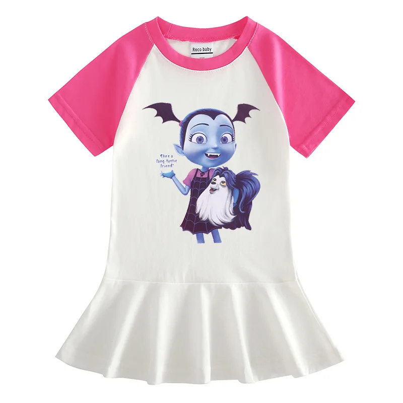 

vampirina Girl Princess Dress New Summer Kid Girls Dress Sweet Children Party Suits Butterfly Costume Children Clothing