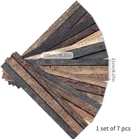 7PCS set Traditional Retro Wood Grain Wall Sticker Waterproof PVC Bedroom Decor Multi Functional Stickers for Kitchen Bathroom
