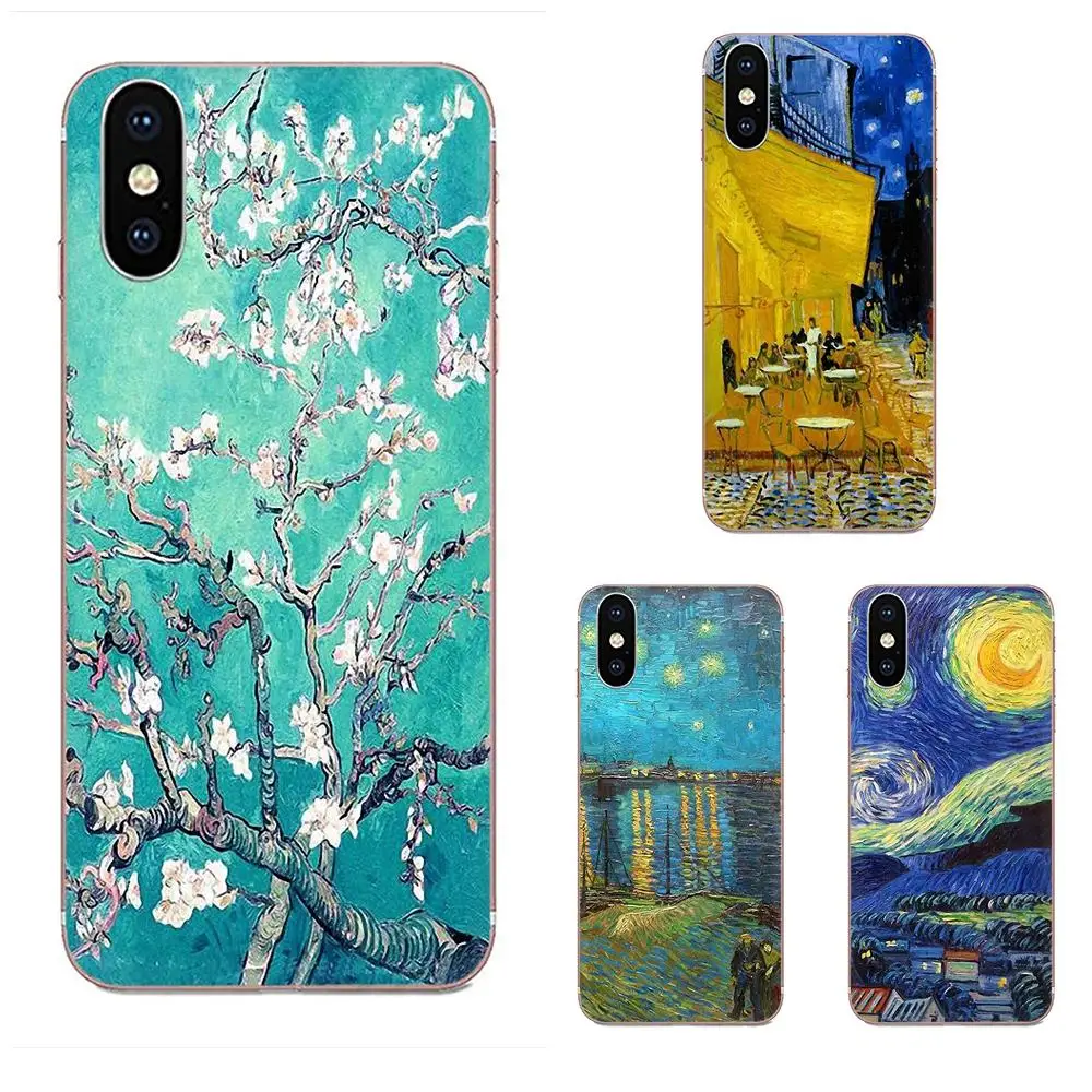 Munch Van Gogh Starry Night Star Palette задние Чехлы противоударные для Apple iPhone 11 Pro X XS Max XR 4 4s 5 5C 5S SE