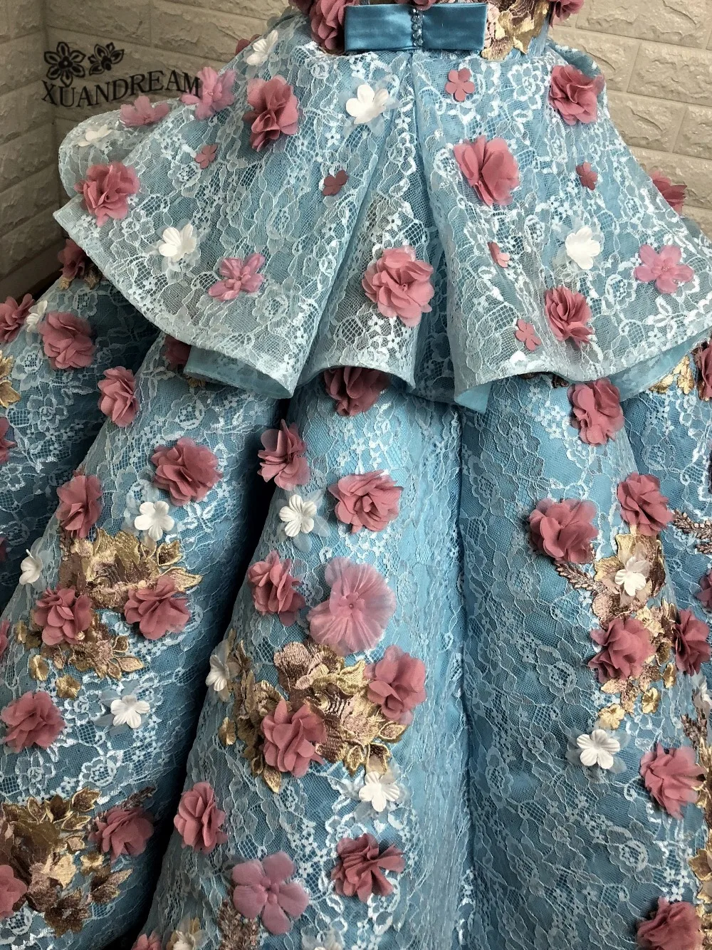Г. XUANDREAM, красивые вечерние платья vestidos de primera comunion для маленьких детей, пышная юбка Платья с цветочным узором для девочек