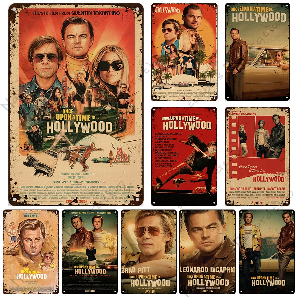 Настенная металлическая табличка Once Upon a Time in Hollywood Movie Sign винтажный металлический