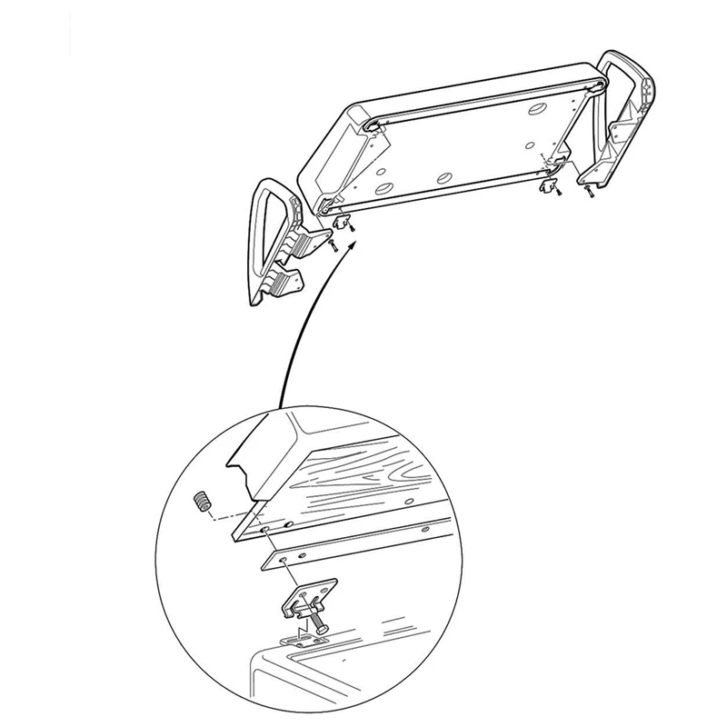 

for Golf Cart Seat Hinge Set for Club Car DS 79-Up Golf Cart - 1011652 1012412 Male + Female