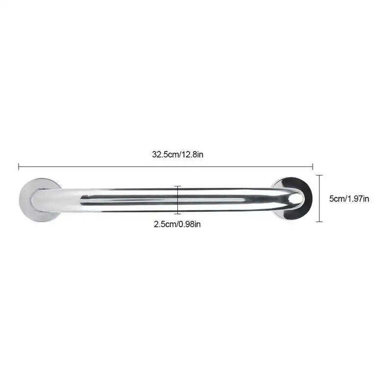 

Bath Shower Tub Safety Grab Bar Handle Rail Stainless Steel Towel Rack Wall Mounted Handrail Bathroom Anti-slip Grip For Elder