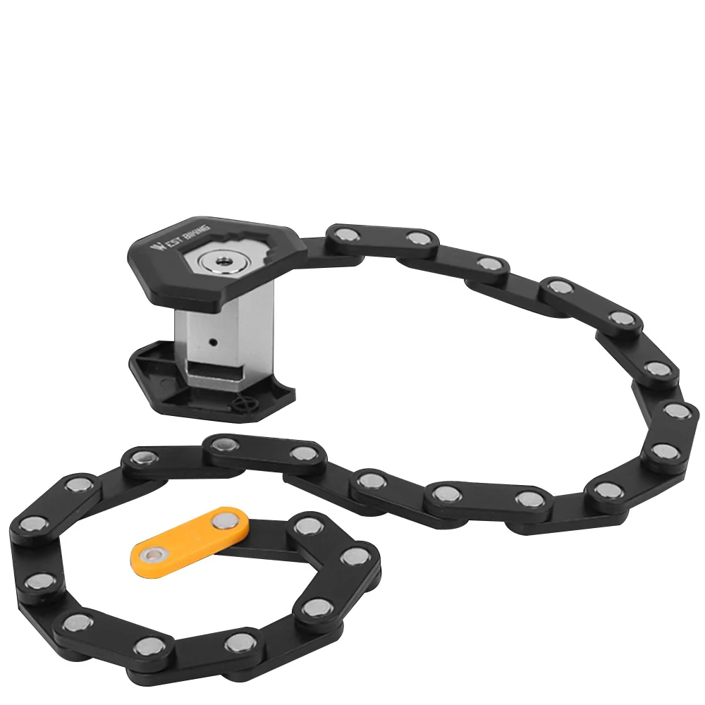 Замок цепи велосипеда с ключами Противоугонный складной замок сплав сильный
