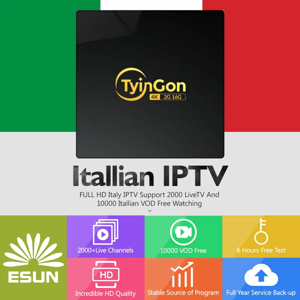 1/3/6/12 месяцев Италия esun Европа IPTV V88 Поддержка Android m3u enigma2 и tvonline TVIP 2000+ Vod XXX Поддержка ed