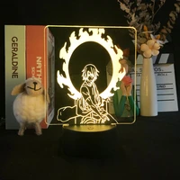 acrylic 3d anime lamp anime fireforce nightlights lamp figurine lighting for bedroom cartoon comics light home decor lamp gift