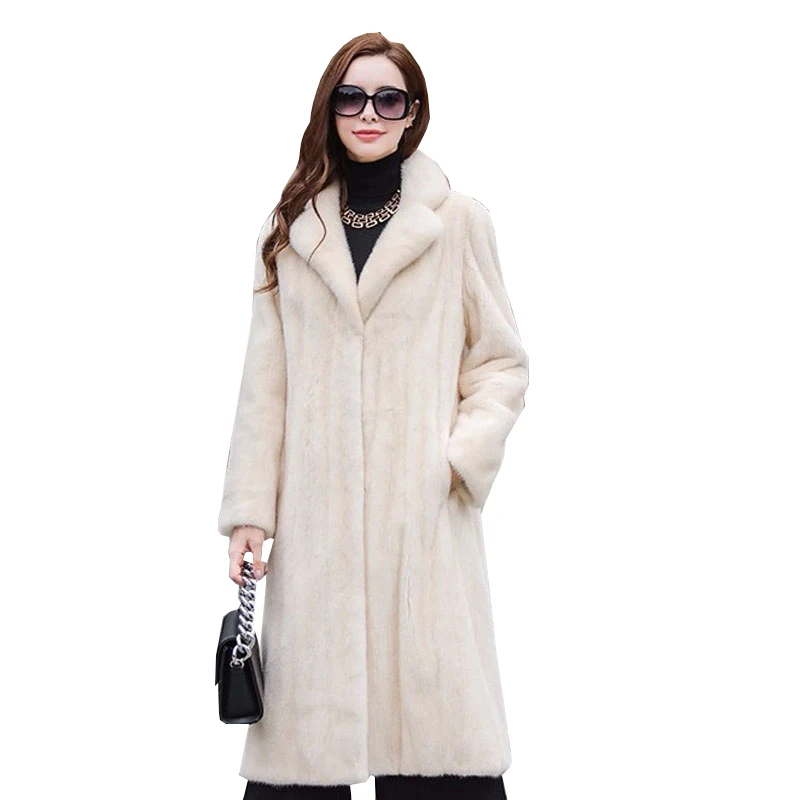 Длинная женская шуба из искусственной норки Boutique новая модная бархатная меха