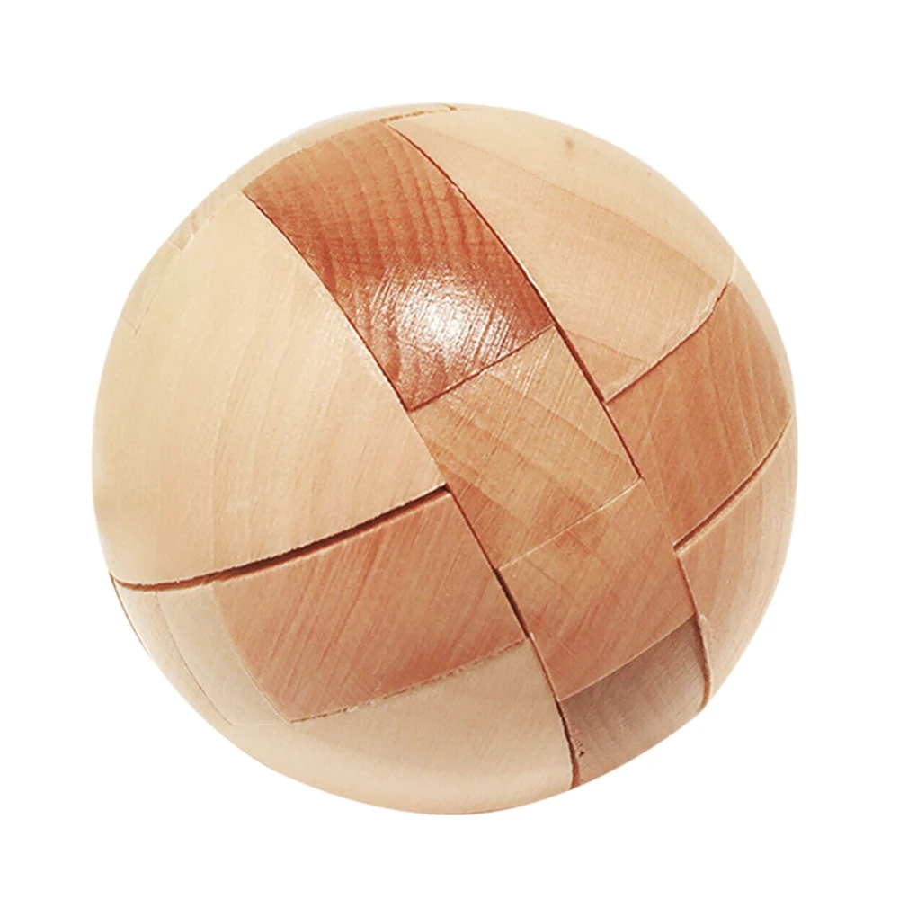 wooden Puzzle Luban Lock Toy Brain teasers toy intelligence game Wooden sphere puzzle children early education toys magic ball | Игрушки и