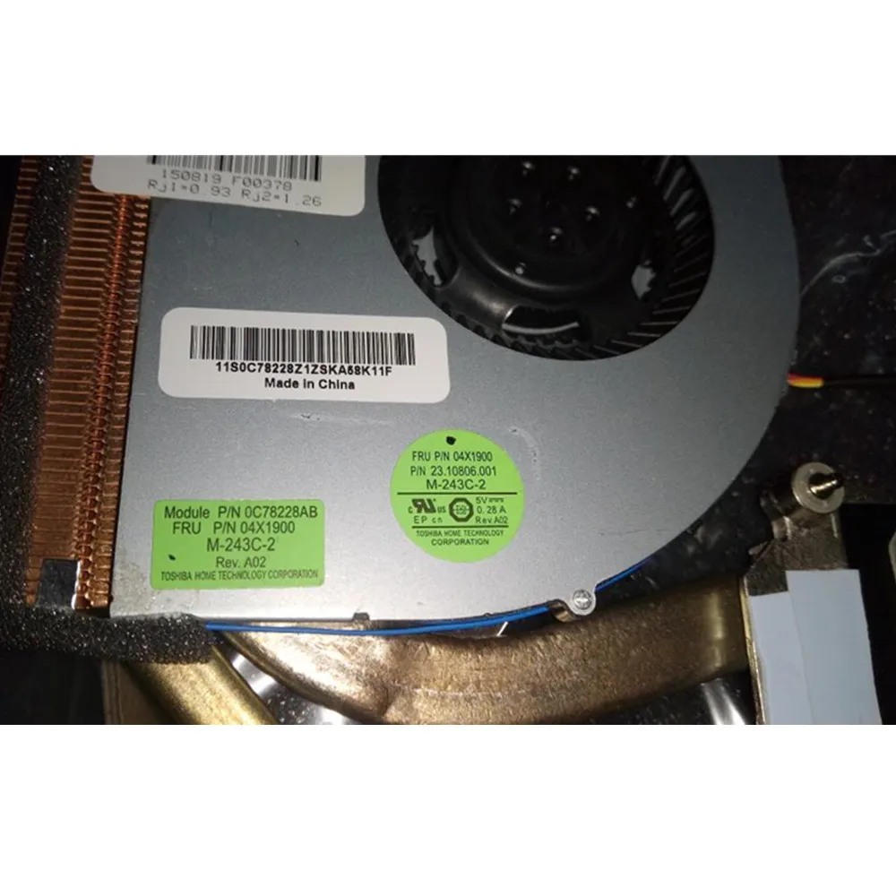 

New Original For Lenovo ThinkPad T540P W540 SWG THERMALS heatsink fan FRU 04X3801 04X1900