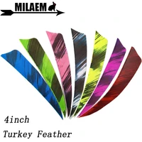 100pcs 4inch archery turkey feather arrow feathers fletching natural feather carbon bamboo wooden arrow shooting accessories
