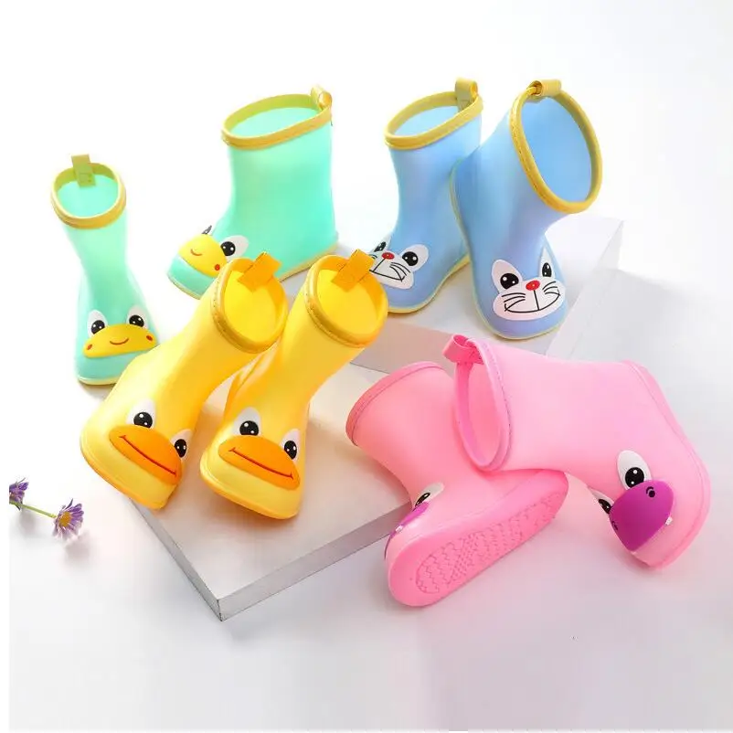 Дождевые ботинки для мальчиков и девочек сапоги от дождя из ПВХ водяная обувь