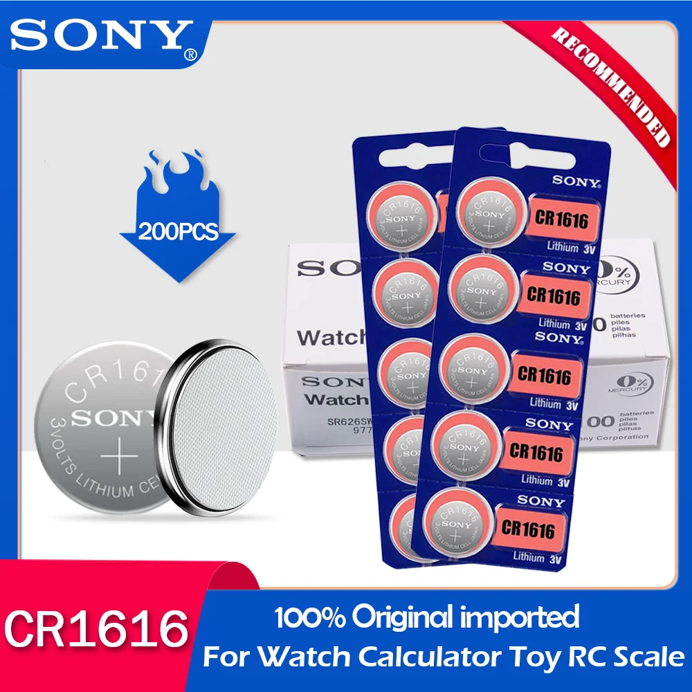 200 шт. оригинальный sony CR1616 3 В литиевая батарея для автомобильного ключа