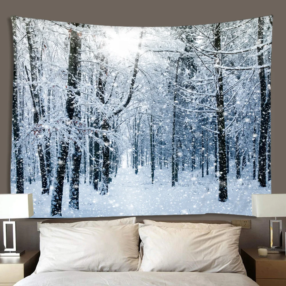 

Home Decoration Accessories Forest Digtial Printed Pattern Type Non-Fade Smooth Tapestry For Wall