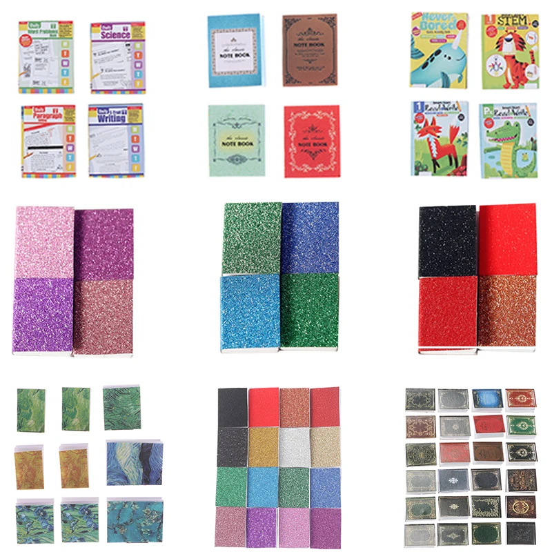 

Dollhouse Books Model Notebook Miniatures Book Doll House Furniture Decor Birthday Gifts Role Play Education Toys Children Girls
