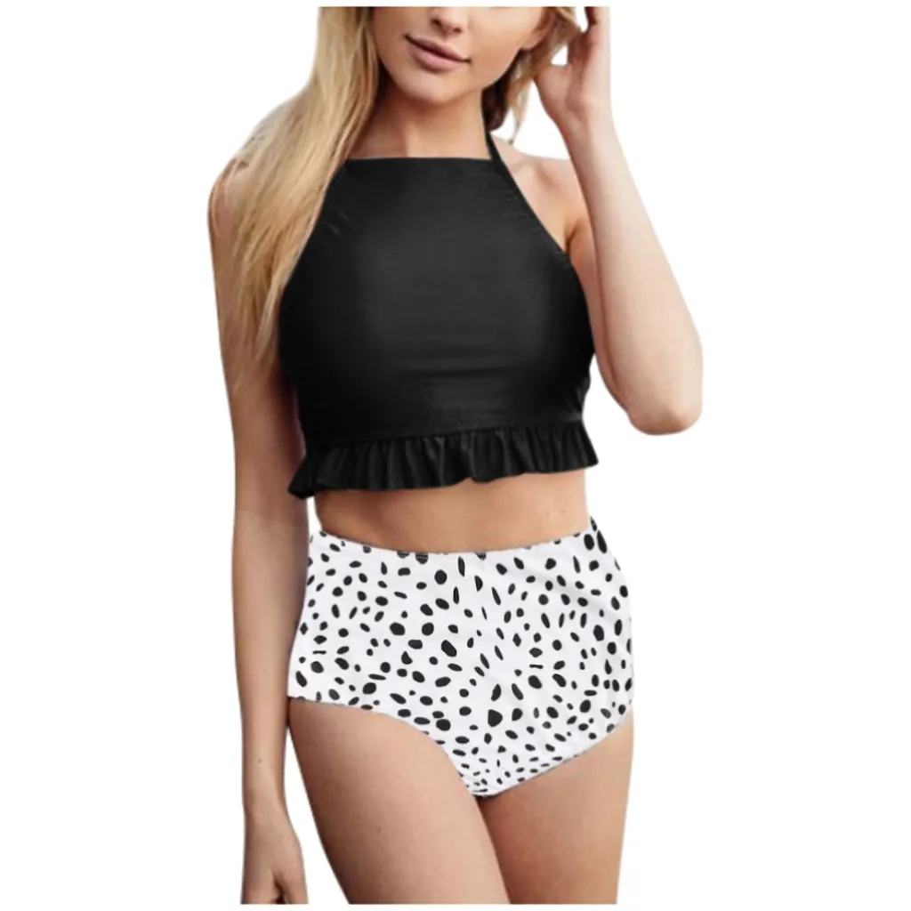 Бикини Женский бандажный комплект бикини с принтом бразильский купальник