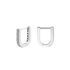 Ювелирные изделия из серебра 2021 пробы U-925 с прозрачным фианитом, женские серьги из серебра серьги в форме фигурного кольца пробы, бесплатная доставка
