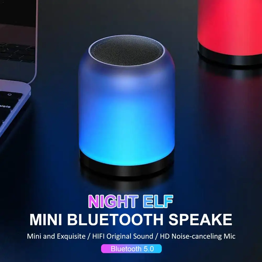 Беспроводной динамик Bluetooth миниатюрный звуковизуальный громкий с цветным