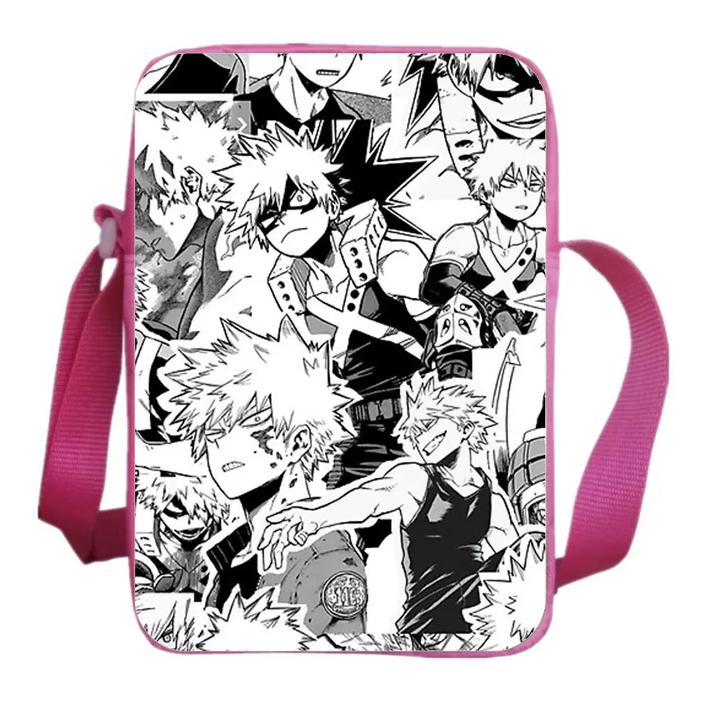 My Hero Academia Messenger Bags Student Rucksack Cartoon Print Crossbody Bag Teens Bookbag Boys Girls Shoulder Knapsack Mochila