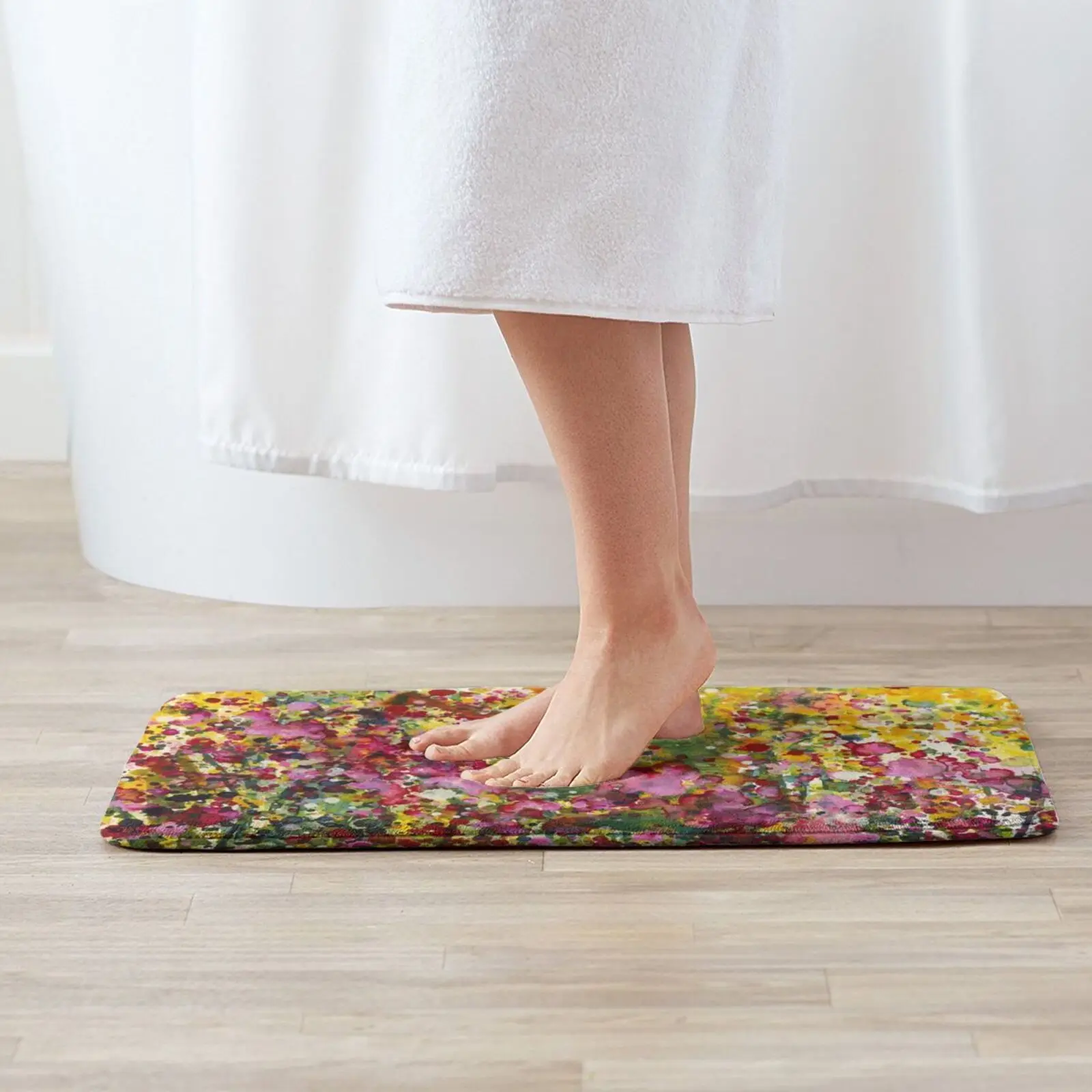 Декоративный коврик с надписью Flora & May Противоскользящий для входной двери в