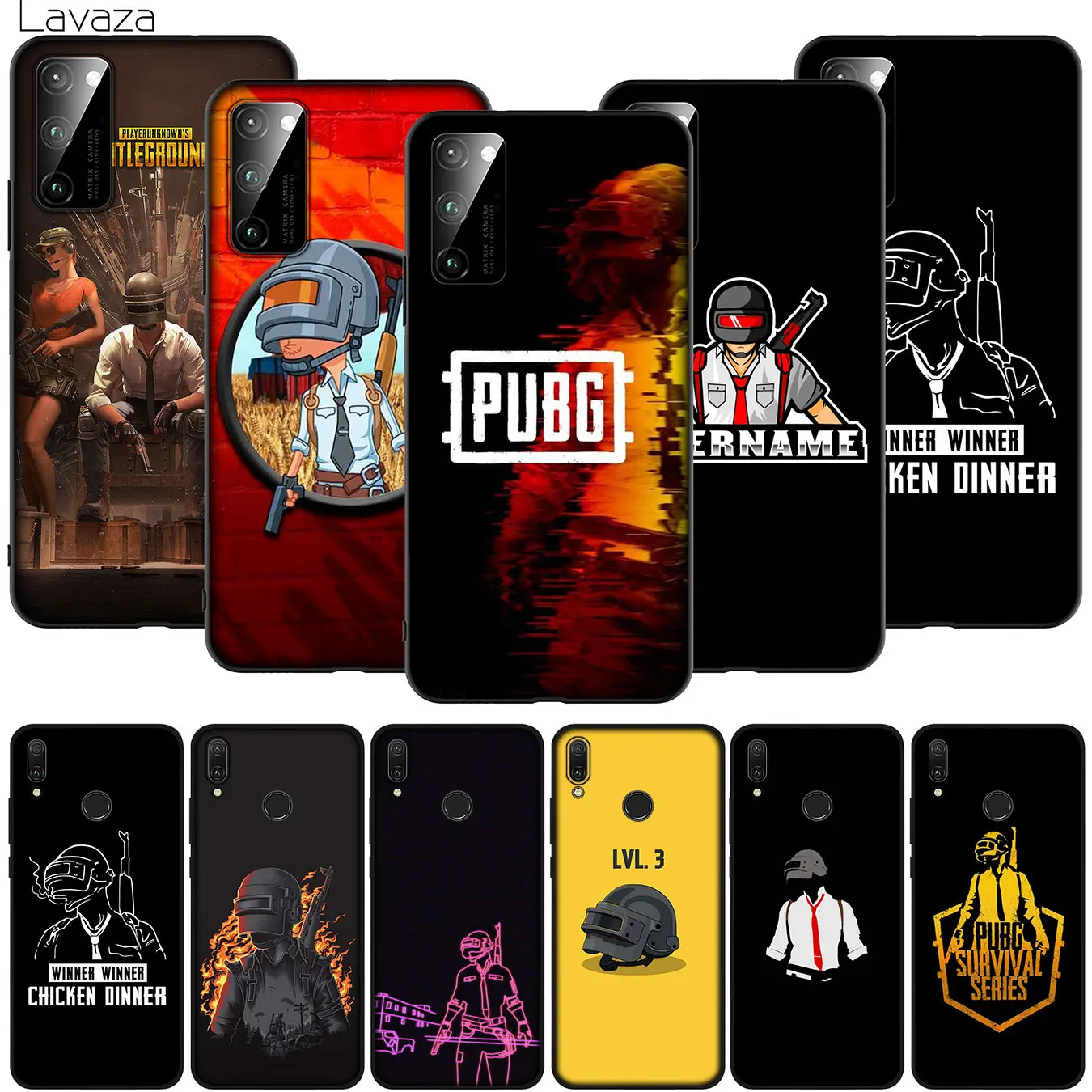 Мягкий силиконовый чехол с логотипом игры PUBG для Huawei Honor 30 V30 20 Pro 10 9 8 Lite 8A 8C 8X 7X 7C 7A 6A