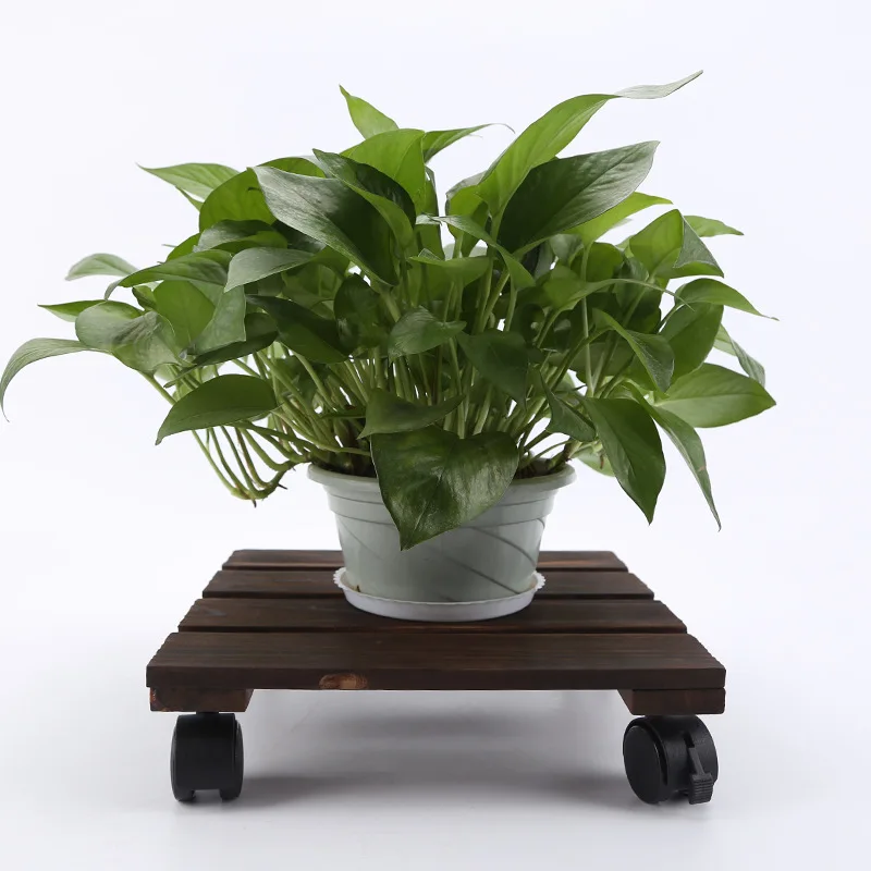 

Уличная мебель, квадратная Однослойная полка для растений с шкивом, Цветочная полка, товары для садоводства