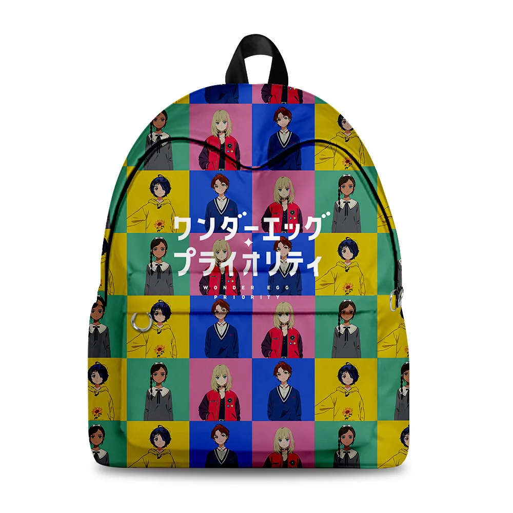 

Harajuku WONDER EGG PRIORITY Student School Bags Youthful Notebook Backpacks 3D Printed Oxford Waterproof Boys/Girls Travel Bags