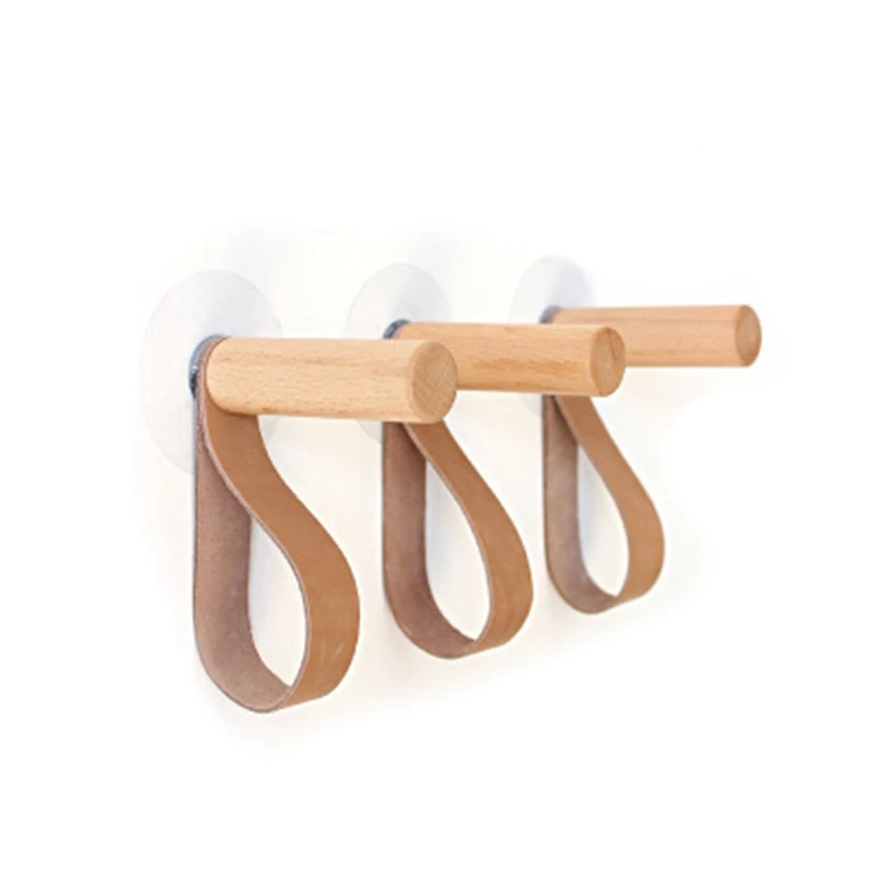 

3 скандинавские настенные креативные крючки, вешалки из твердой древесины, вешалки для полотенец, Настенные Кронштейны