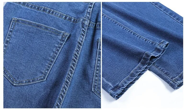 #3105 Spring Autumn Elastic High Waist Wide Leg Jeans Women Loose Blue Black Casual Straight Women's Denim Full Length | Женская