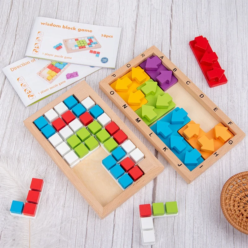 

Деревянное направление мудрость Сборка строительные блоки игрушки для детей интеллектуальное развитие Игрушки для раннего развития