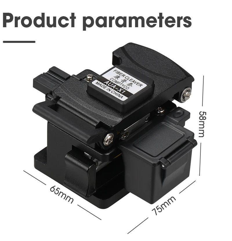High Precision AUA-X1 Fiber Cleaver FTTH Cable Fiber Optic Cutting Knife Tools Cutter Three-in-one Clamp Slot 24 Surface Blade