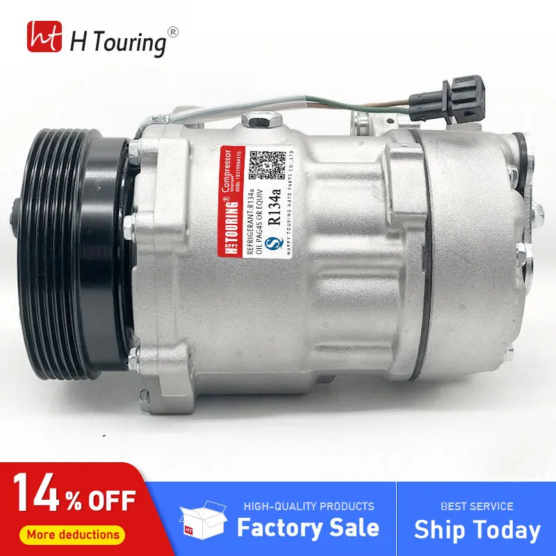 Компрессор кондиционера SD7V16 для Volksagen Passat 35i Golf 3 Corrado 357820803R 8FK351127-521 7M0820803C 7M0820803N