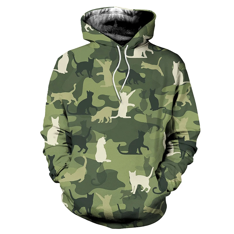 

2021 autumn and winter new fashion hoodie men and women camouflage street loose sweatshirt
