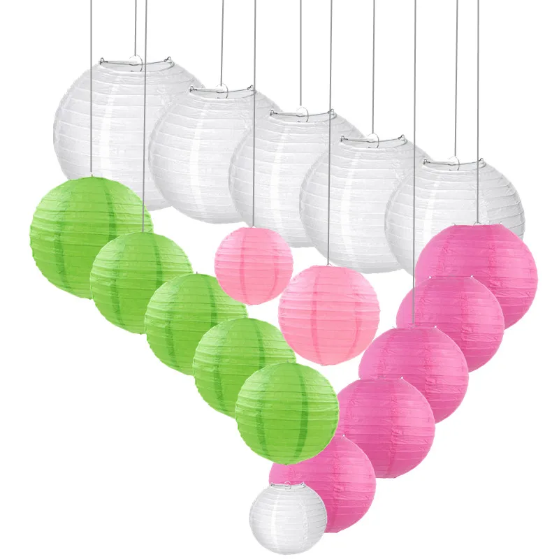 30 шт 4 &quot-12&quot смешанный цвет китайский бумажный фонарик Круглый размер lanterne papier